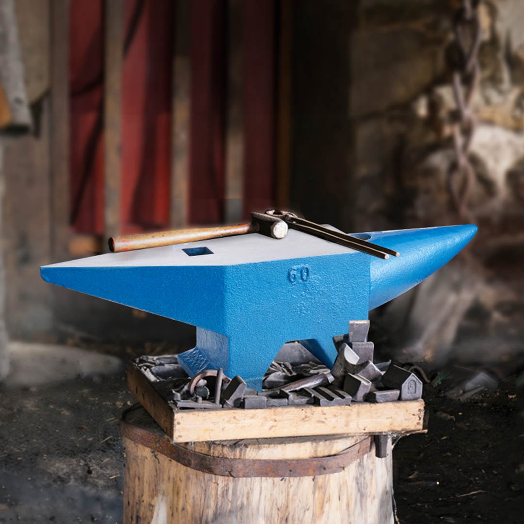 Kuźnia kowadła 60kg kutej stali z okrągłym i kwadratowym otworem