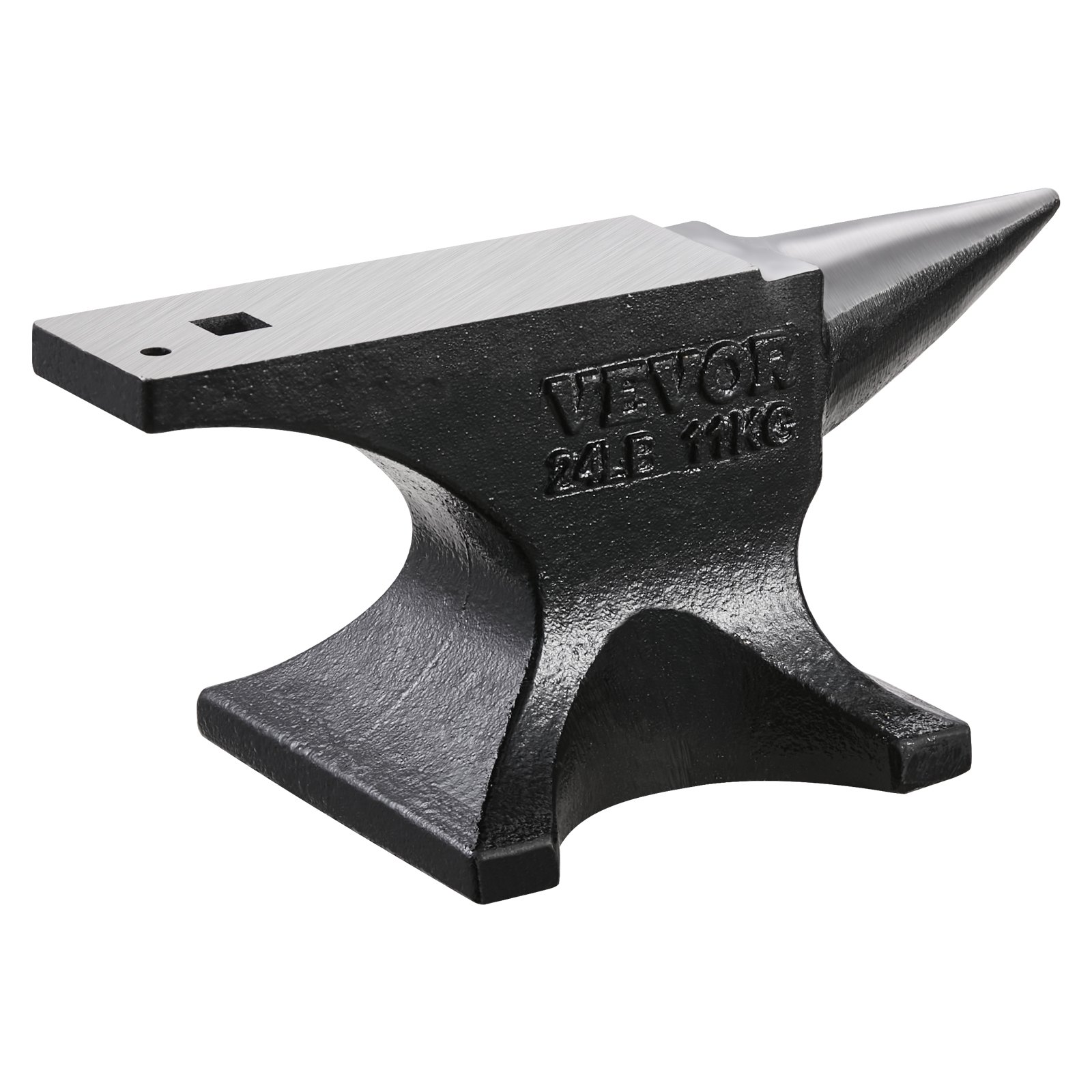 VEVOR Kowadło jednorogowe, ciężkie, odlewane ze stali, 11,5 kg, solidne, okrągłe kowadło z wysoką twardością i stabilną podstawą, narzędzie do obróbki metalu, do gięcia, kształtowania i skręcania metalu