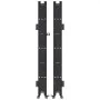 VEVOR Double Folding Security Gate, Lockable Scissor Gate with 360° Swivel Casters, Outdoor Barricade Steel Retractable Gates, for Entry Security, Garage, Warehouse & Pool, 3200 x 1605 mm in (W x H)