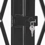 VEVOR Double Folding Security Gate, Lockable Scissor Gate with 360° Swivel Casters, Outdoor Barricade Steel Retractable Gates, for Entry Security, Garage, Warehouse & Pool, 3200 x 1605 mm in (W x H)