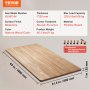 Blat stołu VEVOR płyta wiórowa 25mm płyta drewniana 1600x800mm materiał P2 płyta wiórowa pokryta żywicą melaminową nośność 100kg blat idealny do naprawy stołów warsztatowych stół biurowy