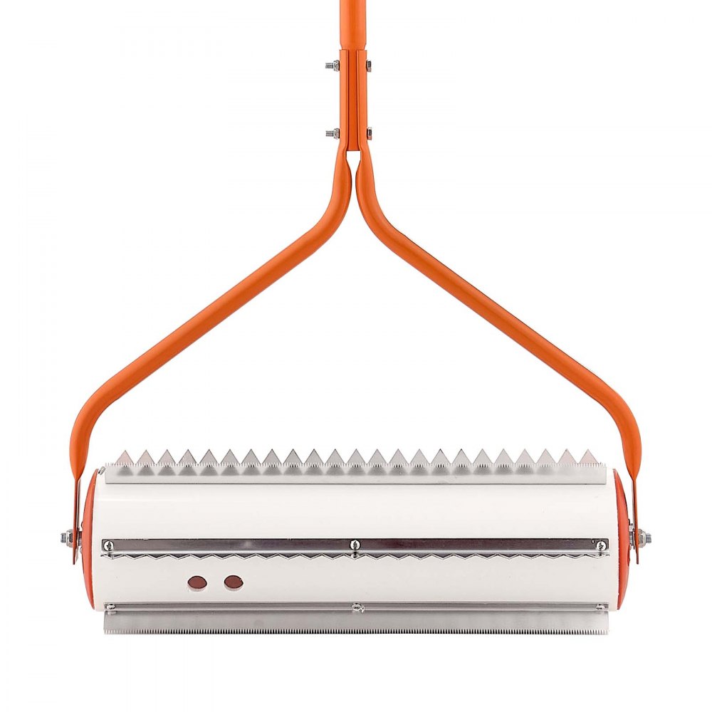 VEVOR Lake Weed Roller, 6.09 m Lake & Pond Weed Removal Tool, Muck Razer Aquatic & Sludge Tiller, Rid Roots and Muck Buildup, 6 Preassembled Stainless Steel Blades, 6 Aluminum Handles, Easy Assembly