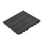 VEVOR Terrace Tiles, Set of 54, Balcony Tiles 295x295 mm, Click Tiles, Plastic Flooring for Outdoor Use, Terrace Flooring for Veranda, Pool, Balcony, Backyard, Dark Grey