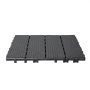 VEVOR Terrace Tiles, Set of 54, Balcony Tiles 295x295 mm, Click Tiles, Plastic Flooring for Outdoor Use, Terrace Flooring for Veranda, Pool, Balcony, Backyard, Dark Grey