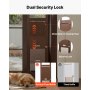 Drzwi dla zwierząt VEVOR Dog Door, do szklanych drzwi przesuwnych, regulowana wysokość 1927–2040 mm, rama ze stopu aluminium z obrotowymi metalowymi zawiasami i zamkiem, wymiary zasłony 260,4 x 412,8 mm, brązowe