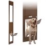 Drzwi dla zwierząt VEVOR Dog Door, do szklanych drzwi przesuwnych, regulowana wysokość 1927–2040 mm, rama ze stopu aluminium z obrotowymi metalowymi zawiasami i zamkiem, wymiary zasłony 260,4 x 412,8 mm, brązowe