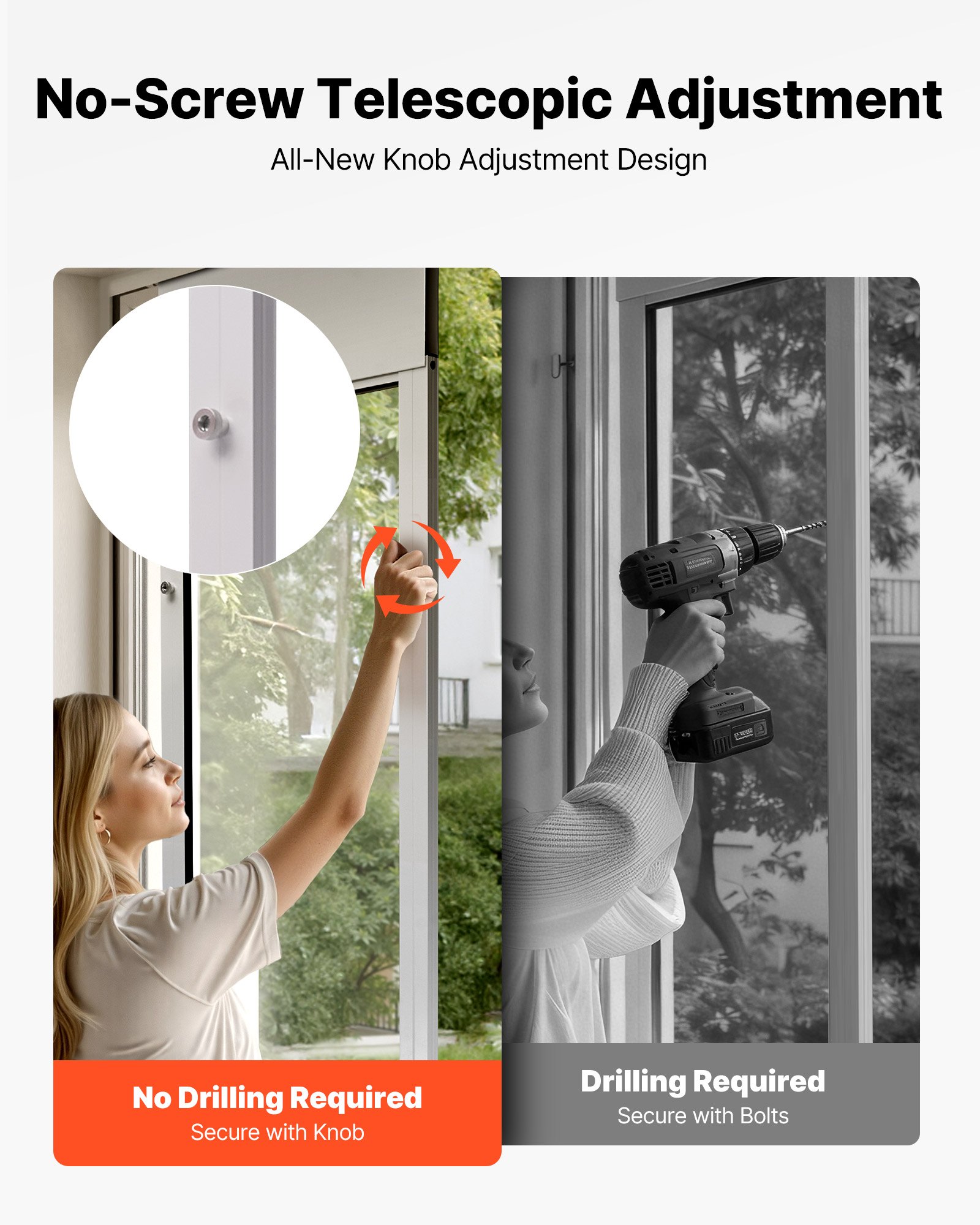 Drzwi dla zwierząt VEVOR Dog Door, do szklanych drzwi przesuwnych, regulowana wysokość 2311–2439 mm, rama ze stopu aluminium z obrotowymi metalowymi zawiasami i zamkiem, wymiary zasłony 346 x 600 mm, kolor biały