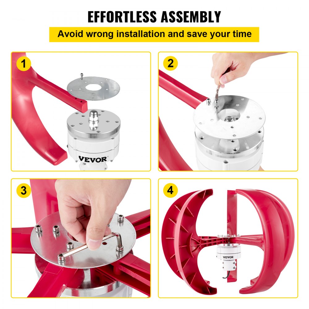 VEVOR Latarnia turbiny wiatrowej Generator energii wiatrowej Turbina wiatrowa Generator wiatrowy