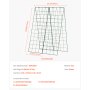 VEVOR Trellis for Climbing Plants, 117x84 cm, Foldable Plant Support Set with Plant Clips, Metal Climbing Aid for Raised Beds, Outdoor Plant Support for Tomatoes, Pumpkins, Vegetables