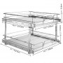 VEVOR Extendable Spice Rack (431x539x383 mm) Sink Cabinet Shelf Kitchen Cabinet, Sliding Drawer Sink Spice Rack Cabinet Organizer Under Cabinet Shelf 461x569x483 mm (Installation Dimensions)