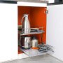 VEVOR Extendable Spice Rack (431x539x383 mm) Sink Cabinet Shelf Kitchen Cabinet, Sliding Drawer Sink Spice Rack Cabinet Organizer Under Cabinet Shelf 461x569x483 mm (Installation Dimensions)