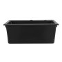 VEVOR 63 cm Kitchen Sink Workstation, Top Mount Granite Sinks, Drop-In Single Bowl Farmhouse Basin with Multiple Accessories, Household Dishwasher Sinks for RV, Prep Kitchen, and Bar (Black)