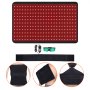 Mata do terapii światłem czerwonym VEVOR, 264 diody LED z kontrolerem, impulsy 10 Hz, timer 5-30 min, terapia światłem nanoczerwonym 630 nm, czerwonym 660 nm i bliskim podczerwieni 850 nm w celu łagodzenia bólu i zdrowia skóry