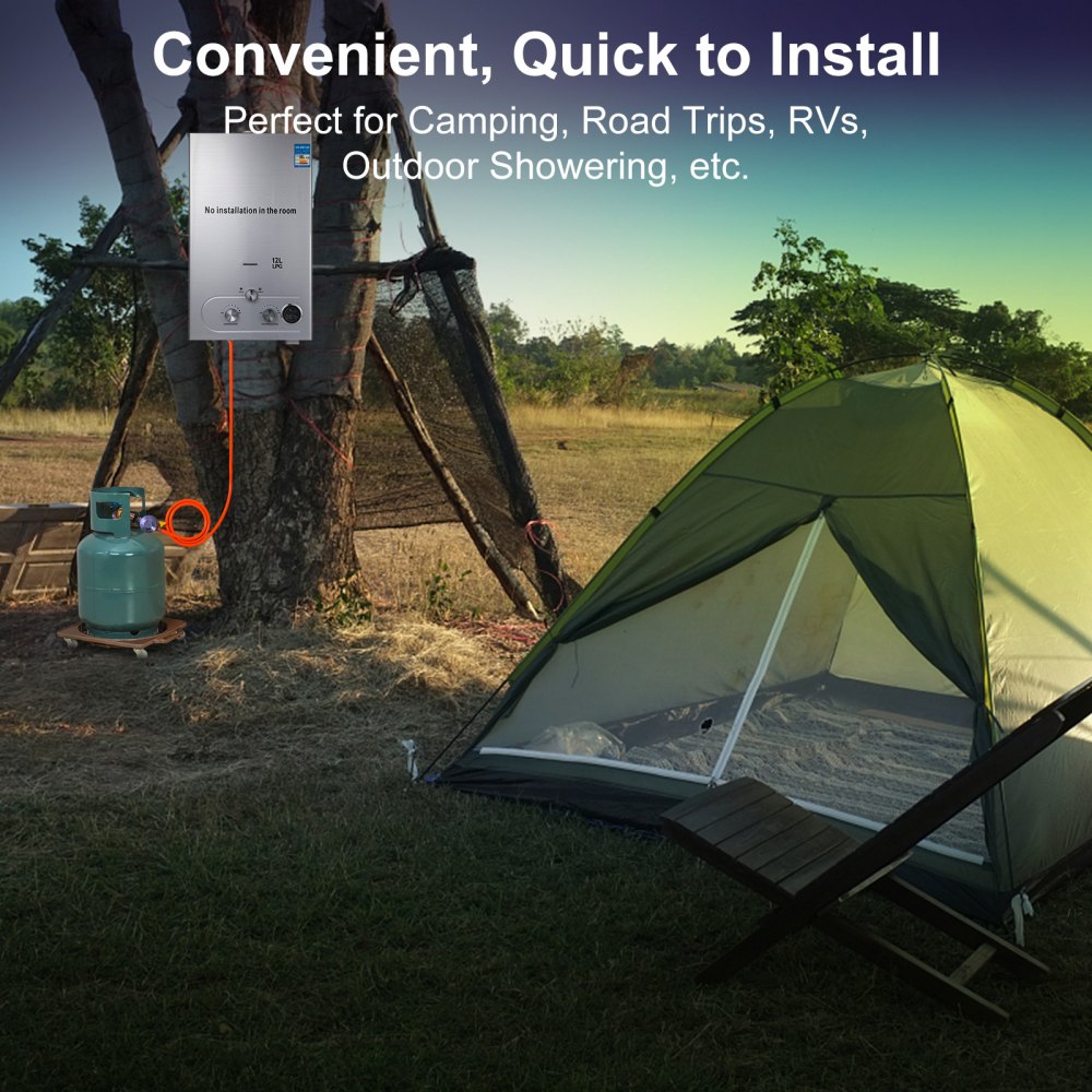 24KW Podgrzewacz wody 12L LPG Propan Bezzbiornikowa głowica prysznicowa z kotłem błyskawicznym