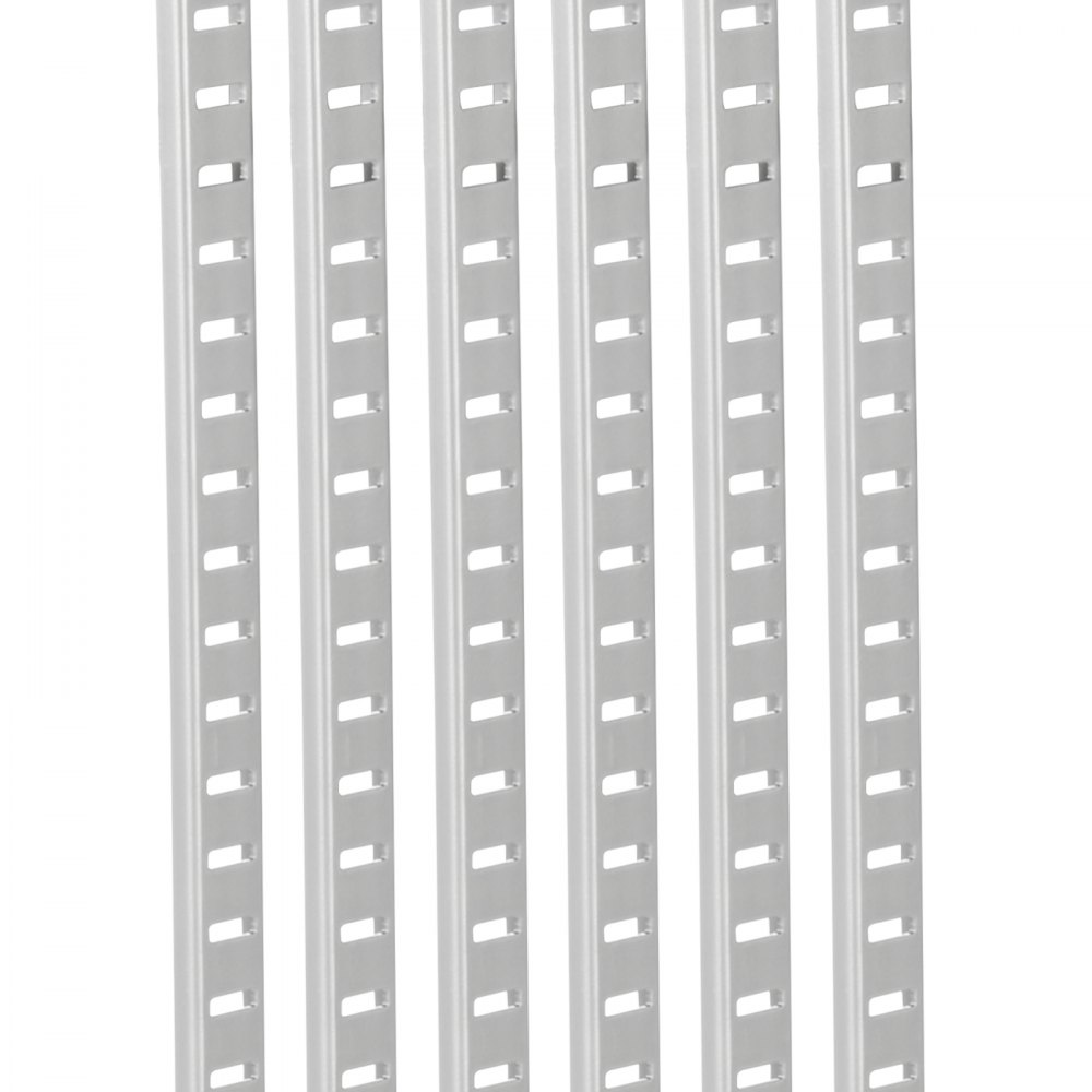 VEVOR Shelf Pilasters, 1846 mm, Pack of 20, Adjustable Shelf Brackets, Insert Pilaster Strip Standards with 140 Screws, Suitable for Wall Shelving Systems, Cabinet Organization
