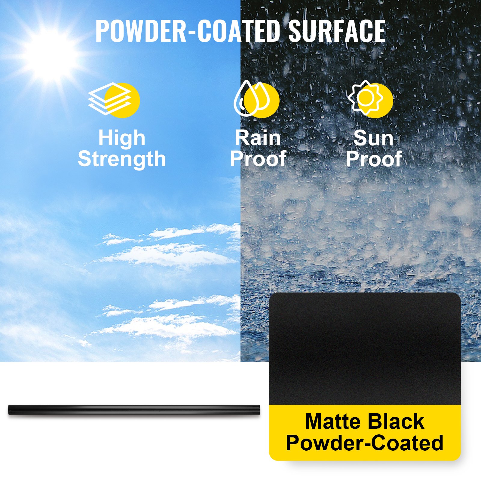 VEVOR Tralki tarasowe Metalowe wrzeciona pokładowe 101 szt. 66 cm Balustrada ze stopu aluminium