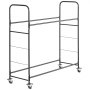 VEVOR Tire Rack Uchwyt na opony z 2 półkami i przyczepą transportową do garażu, stalowy wózek do przechowywania opon z kołami, regulowaną wysokością i osłoną ochronną na maksymalnie 12 standardowych opon