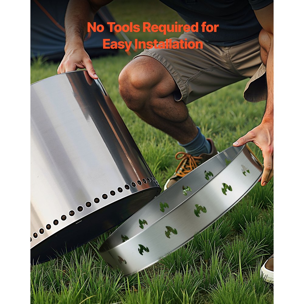 Podstawa pod misę ogniową VEVOR φ587 x 99 mm, akcesoria do palenisk zewnętrznych, rama wsporcza do pieca ze stali nierdzewnej, przenośne narzędzia do mocowania na zewnątrz do kominka