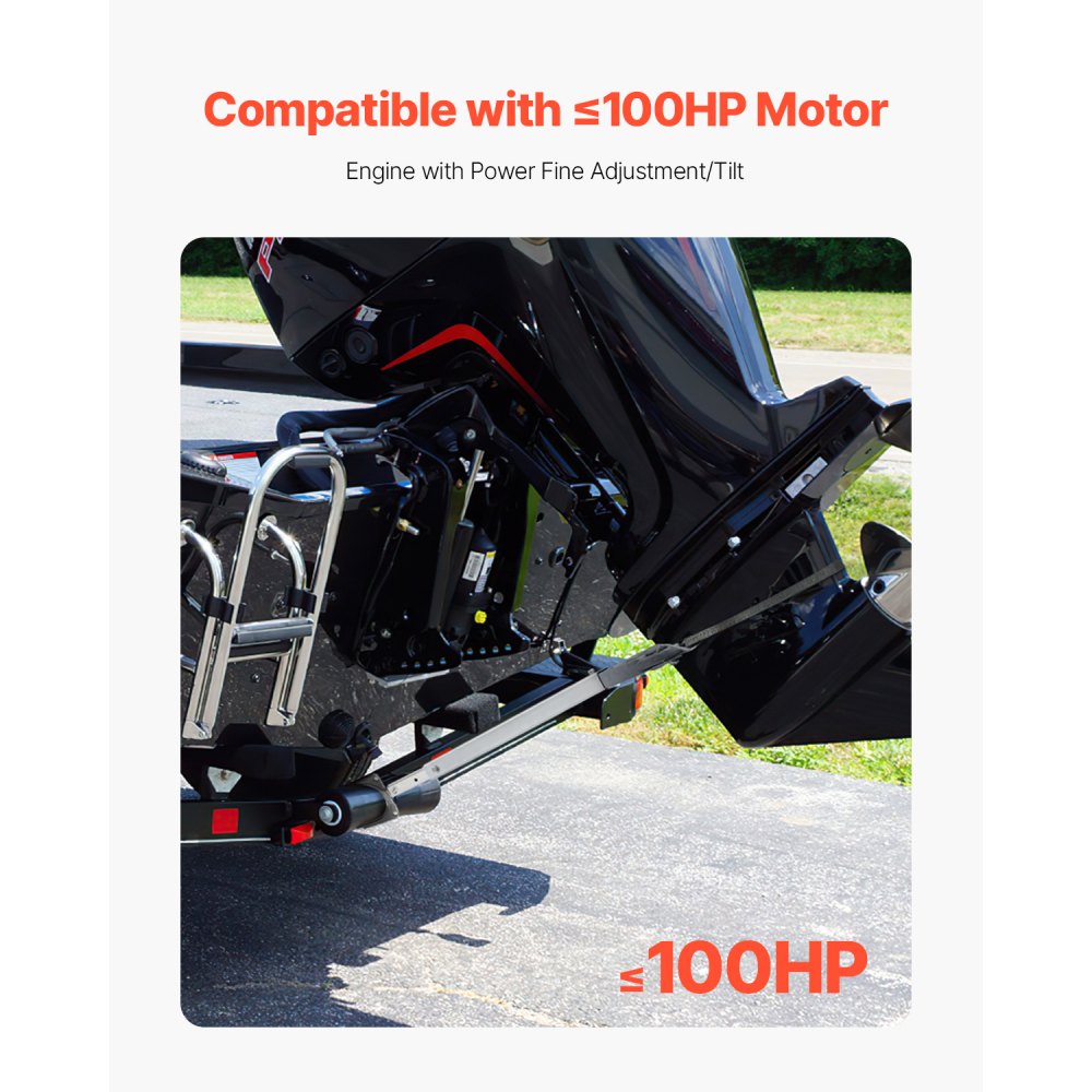 VEVOR Adjustable Transom Saver (812.8-1117.6 mm) with Robust Head, Corrosion-Resistant Transom Protector for Outboard Motors under 100 HP, for Scooters, Trailers, and Boats