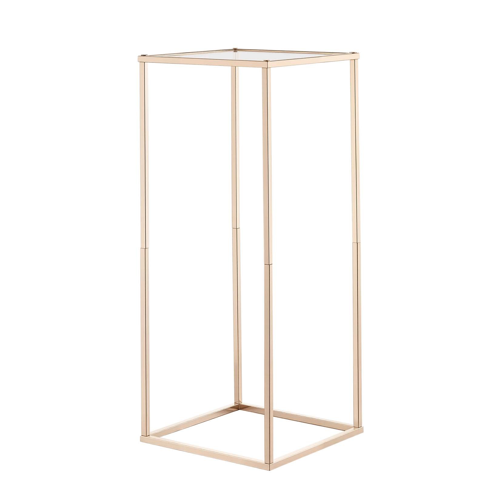 VEVOR Wedding Flower Stand, 10PCS 60cm Column Flower Stand, Floral Stands with Acrylic Laminate, Gold Rectangular Floral Display Rack for Wedding, Party, Birthday, Home,  Gold Centerpiece Stands