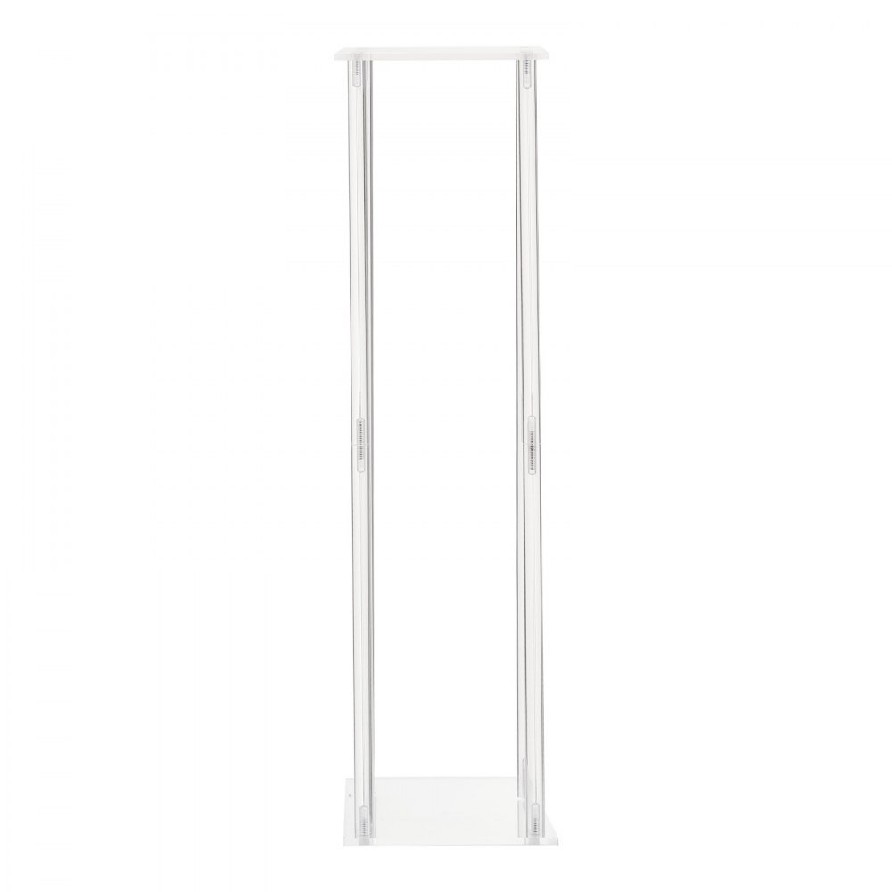 Stojak na kwiaty ślubne VEVOR 200x200x800 mm, 10 szt. Stołki na kwiaty z sześcienną akrylową półką i cylindryczną nogą, stojaki na rośliny na wesela, imprezy, urodziny, do domu, jako dekoracja stołu.