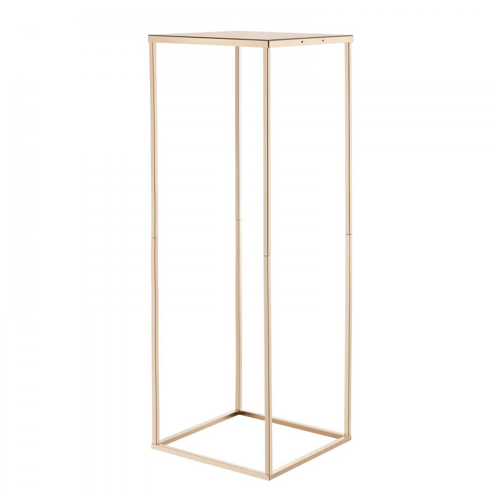 Stojak na kwiaty weselne VEVOR 280x280x800 mm, 10 szt. Stojaki na kwiaty, stojaki na kwiaty z metalową półką, złote prostokątne stołki na rośliny na wesela, imprezy, urodziny, stojaki na dekoracje stołu