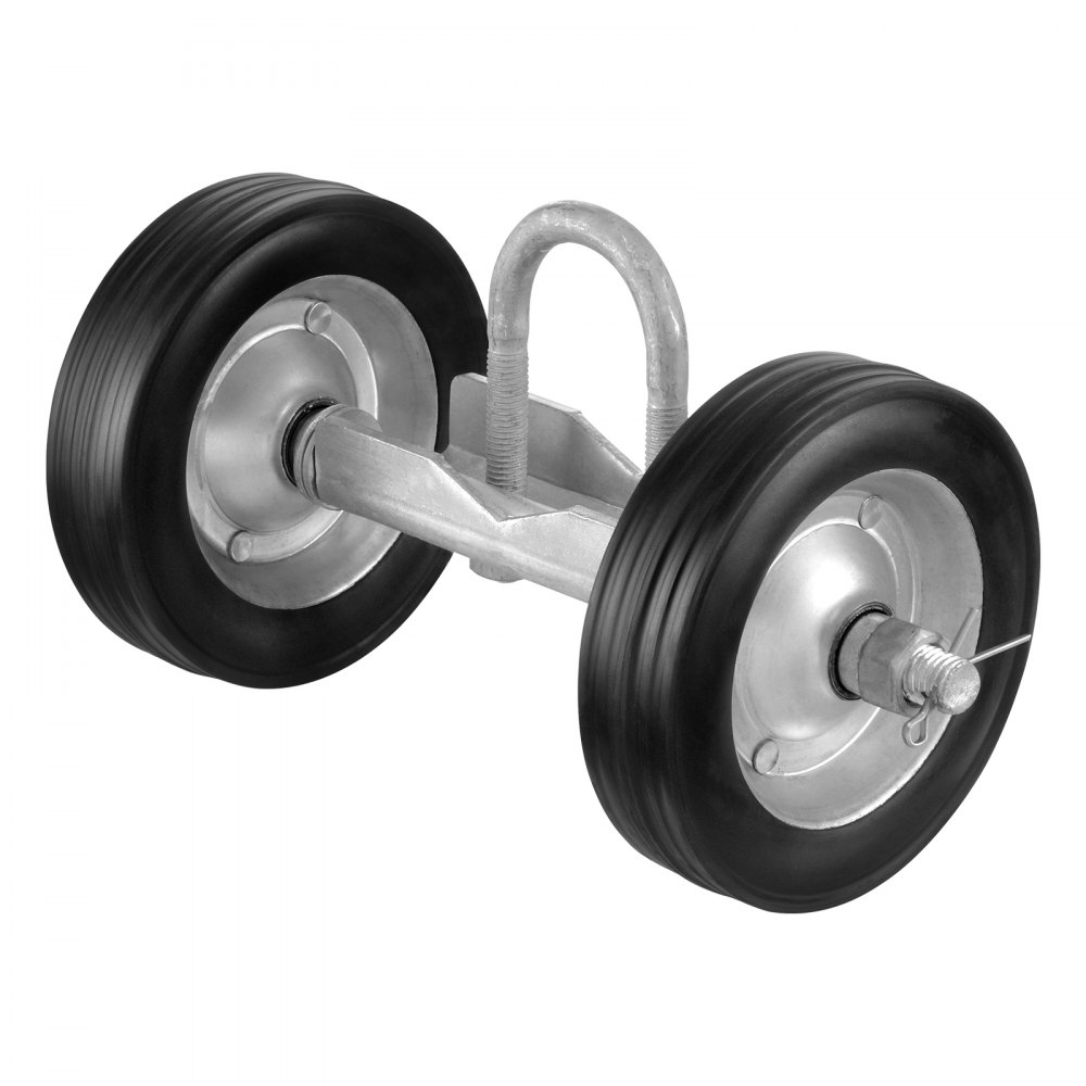 Zestaw do bramy przesuwnej VEVOR, zestaw okuć do drzwi rolowanych 146 mm typu C, uchwyt na kółka z dwoma uchwytami na kółka 146 mm, wytrzymałe rolki do bram przesuwnych do ościeżnic Connect Tracks, rolka prowadząca do bramy przesuwnej, 272 kg