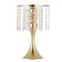 VEVOR 20 PCS Wedding Flower Vase, 33.5 cm Tall Flower Table Centerpieces, Crystal Banquet Vases Easy Installation, Electroplated Finish, Versatile Arrangement Stand for Party Events Home Decor, Gold