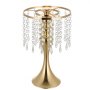 VEVOR 20 PCS Wedding Flower Vase, 33.5 cm Tall Flower Table Centerpieces, Crystal Banquet Vases Easy Installation, Electroplated Finish, Versatile Arrangement Stand for Party Events Home Decor, Gold