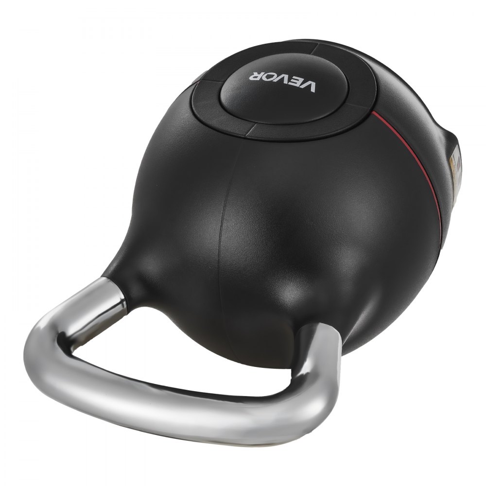 VEVOR Regulowany kettlebell z 7 poziomami obciążenia (1,5/3/4,5/6/7,5/9/10 kg), hantla wahadłowa wykonana z ABS i odlewanego ciśnieniowo aluminium, do treningu siły chwytu, treningu całego ciała i treningu krzyżowego
