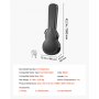 Futerał na gitarę elektryczną VEVOR do gitar Les Paul 39-calowych (108 cm), twardy futerał, drewniany futerał na gitarę z zamkiem, piankowa wkładka, klucze, przegródka na akcesoria, twardy futerał formowany, czarny