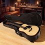 Torba gitarowa VEVOR na gitary akustyczne 41 cali z uchwytem do przenoszenia, czarna, plecak na gitarę z piankową wyściółką, zewnętrzną przegrodą na akcesoria i paskami na ramię, 1195 mm, wykonana ze skóry PU