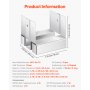 Kotwy do słupków VEVOR, 10 sztuk, wymiary wewnętrzne 89,6 x 90,5 mm do słupków 88,9 x 88,9 mm, kotwy do słupków betonowych, podstawy słupków ze stali węglowej z rozstawem 25,4 mm, do pergoli i tarasów betonowych