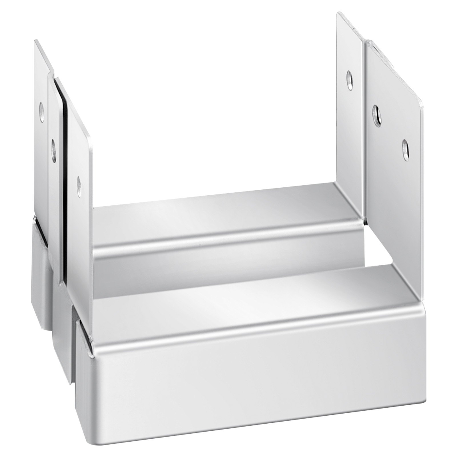 Kotwy do słupków VEVOR, 10 sztuk, wymiary wewnętrzne 89,6 x 90,5 mm do słupków 88,9 x 88,9 mm, kotwy do słupków betonowych, podstawy słupków ze stali węglowej z rozstawem 25,4 mm, do pergoli i tarasów betonowych