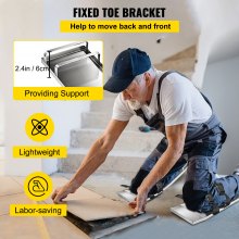 VEVOR Betonowe nakolanniki Suwaki na kolana ze stali nierdzewnej 30" x 8" para z paskami