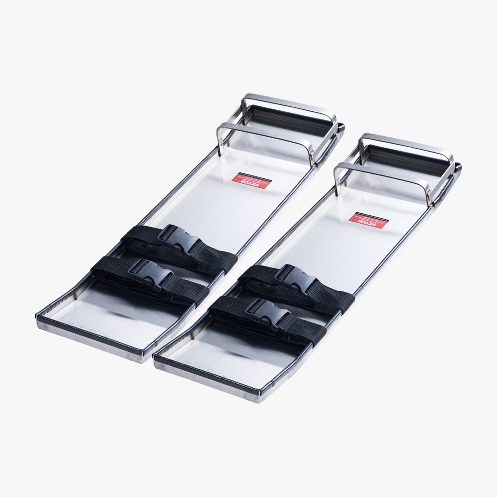 VEVOR Betonowe deski do klęczenia ze stali nierdzewnej, ślizgi betonowe 697 x 205 mm, deski do klęczenia do betonu, betonowe nakolanniki, para ruchomych ślizgów z paskami do desek do wykańczania betonu i cementu