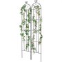 Kratka VEVOR, 221 x 50 cm, zestaw 2 szt. metalowych kratek nierdzewnych do kwiatów ogrodowych, kratka do róż, podpora do ogórków, pomoc do pnączy, kratka do roślin, dekoracyjna kratka do powojników na podwórka i trawniki