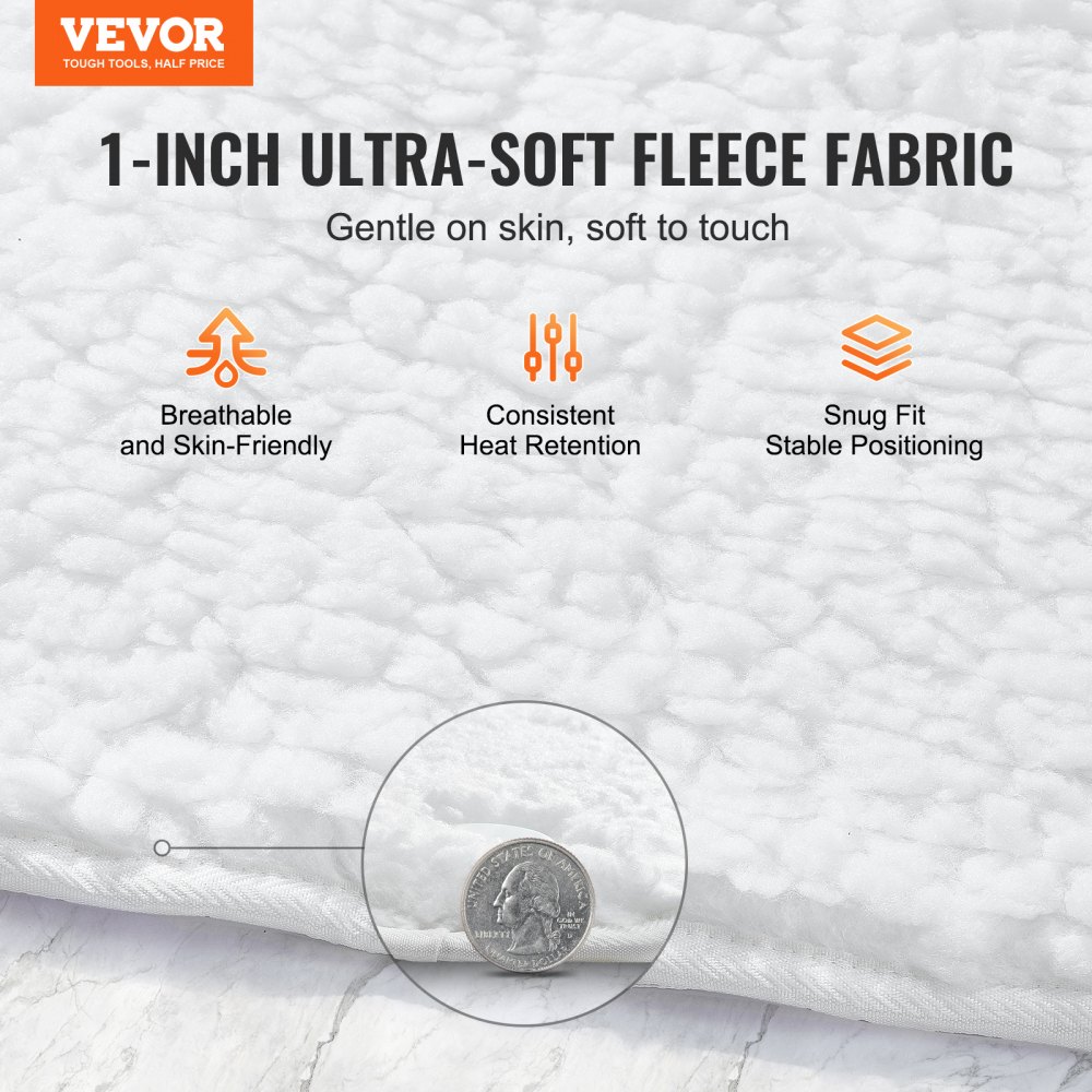 Koc elektryczny VEVOR Podgrzewany koc elektryczny Podgrzewany koc podgrzewany z timerem 185x77cm