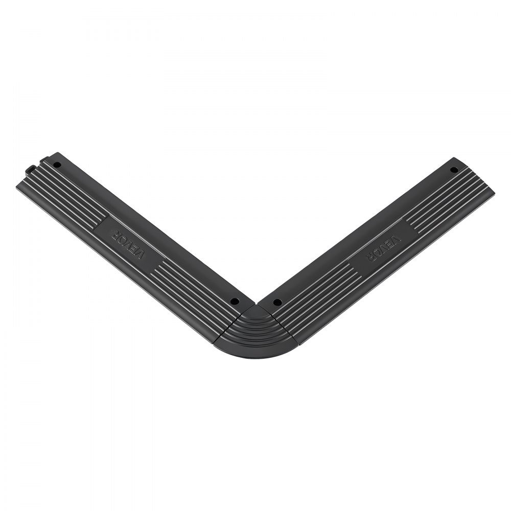 VEVOR 11 szt. Sekcja rampy do wykładziny podłogowej w garażu, rampa wjazdowa 31 x 6 cm do płytek zatrzaskowych, rampa PP z 4 narożnikami, antypoślizgowa do podłóg warsztatowych, garażowych, płytek zatrzaskowych, TYLKO do mat drenażowych VEVOR