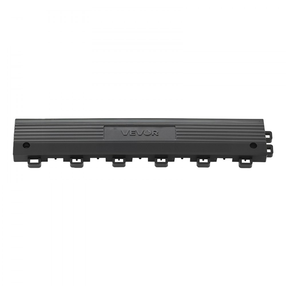 VEVOR 11 szt. Sekcja rampy do wykładziny podłogowej w garażu, rampa wjazdowa 31 x 6,9 cm do płytek typu click, rampa PP z 4 narożnikami do podłóg w garażu, warsztacie, płytek typu click, tylko do mat drenażowych VEVOR