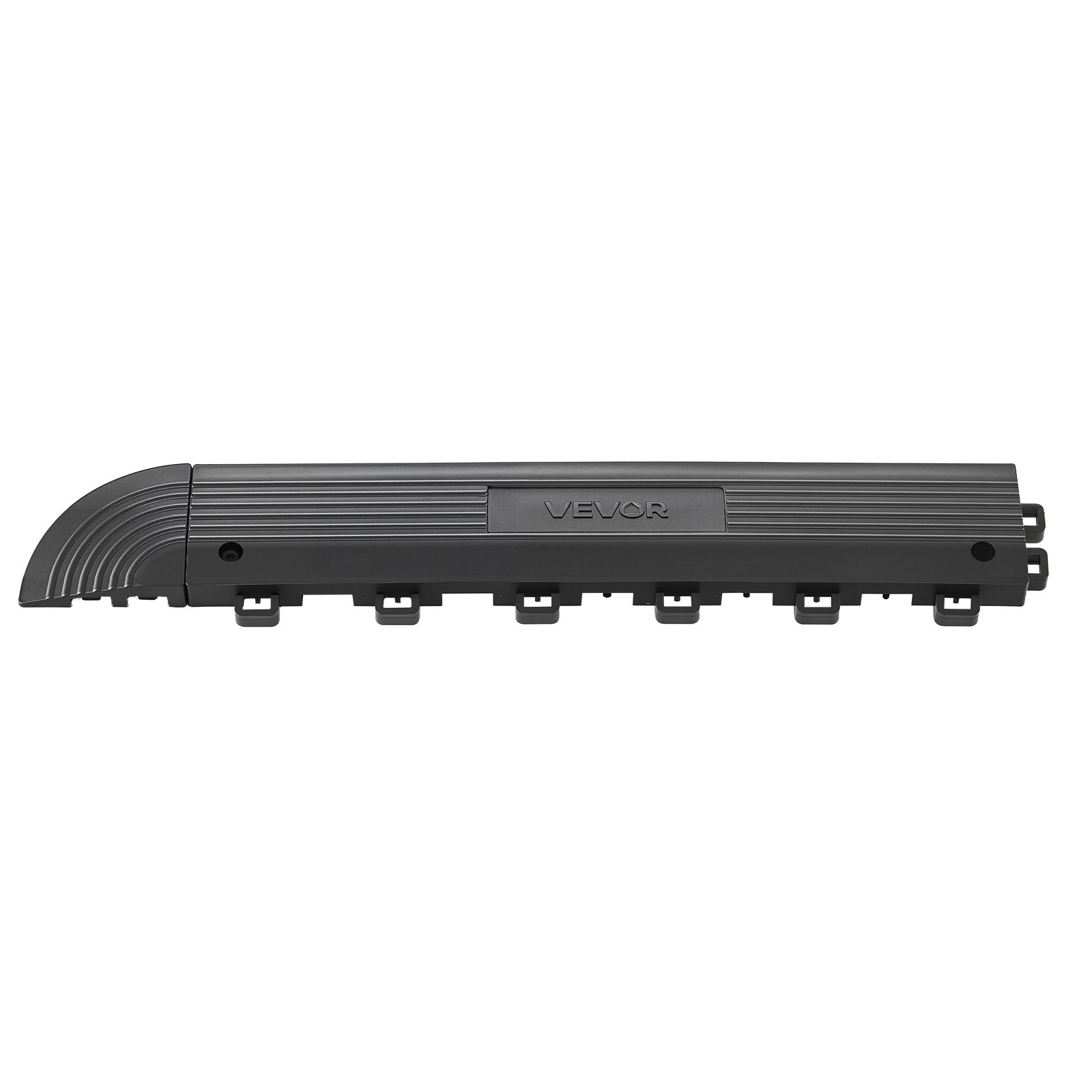 VEVOR 11 szt. Sekcja rampy do wykładziny podłogowej w garażu, rampa wjazdowa 31 x 6,9 cm do płytek typu click, rampa PP z 4 narożnikami do podłóg w garażu, warsztacie, płytek typu click, tylko do mat drenażowych VEVOR