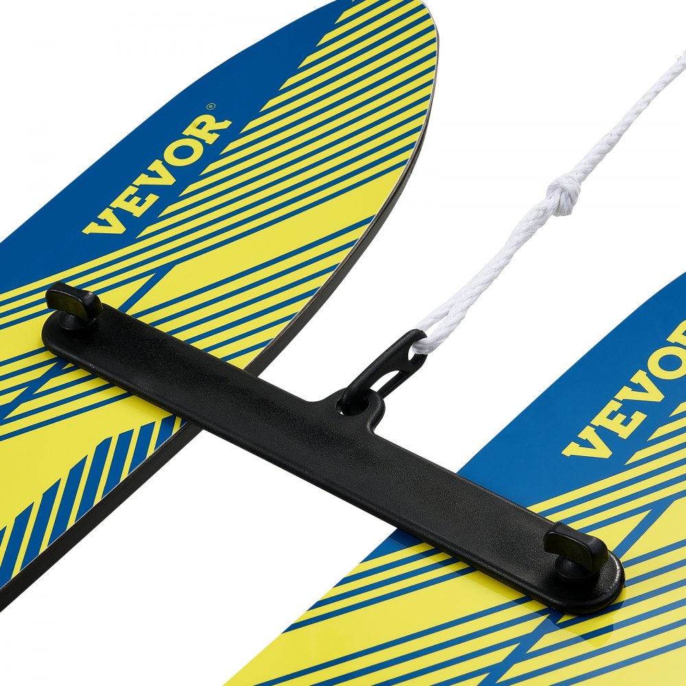 Narty wodne VEVOR 116,8 cm (model edukacyjny) z regulowanymi wiązaniami X-7, liną z podwójnym uchwytem i odpinanym stabilizatorem, zestaw nart wodnych dla młodzieży do 136 kg