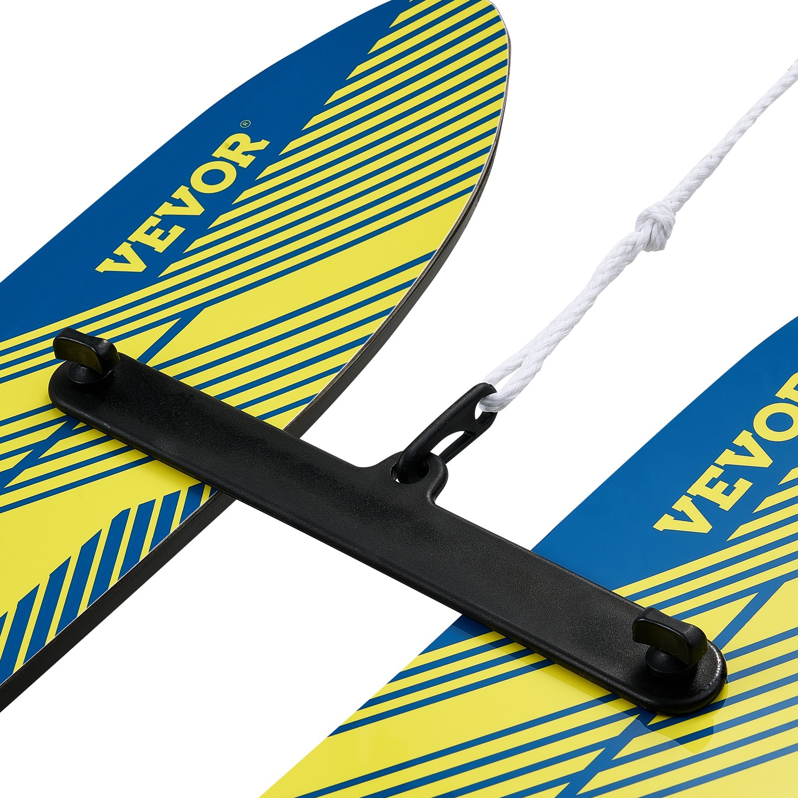 Narty wodne VEVOR 116,8 cm (model edukacyjny) z regulowanymi wiązaniami X-7, liną z podwójnym uchwytem i odpinanym stabilizatorem, zestaw nart wodnych dla młodzieży do 136 kg