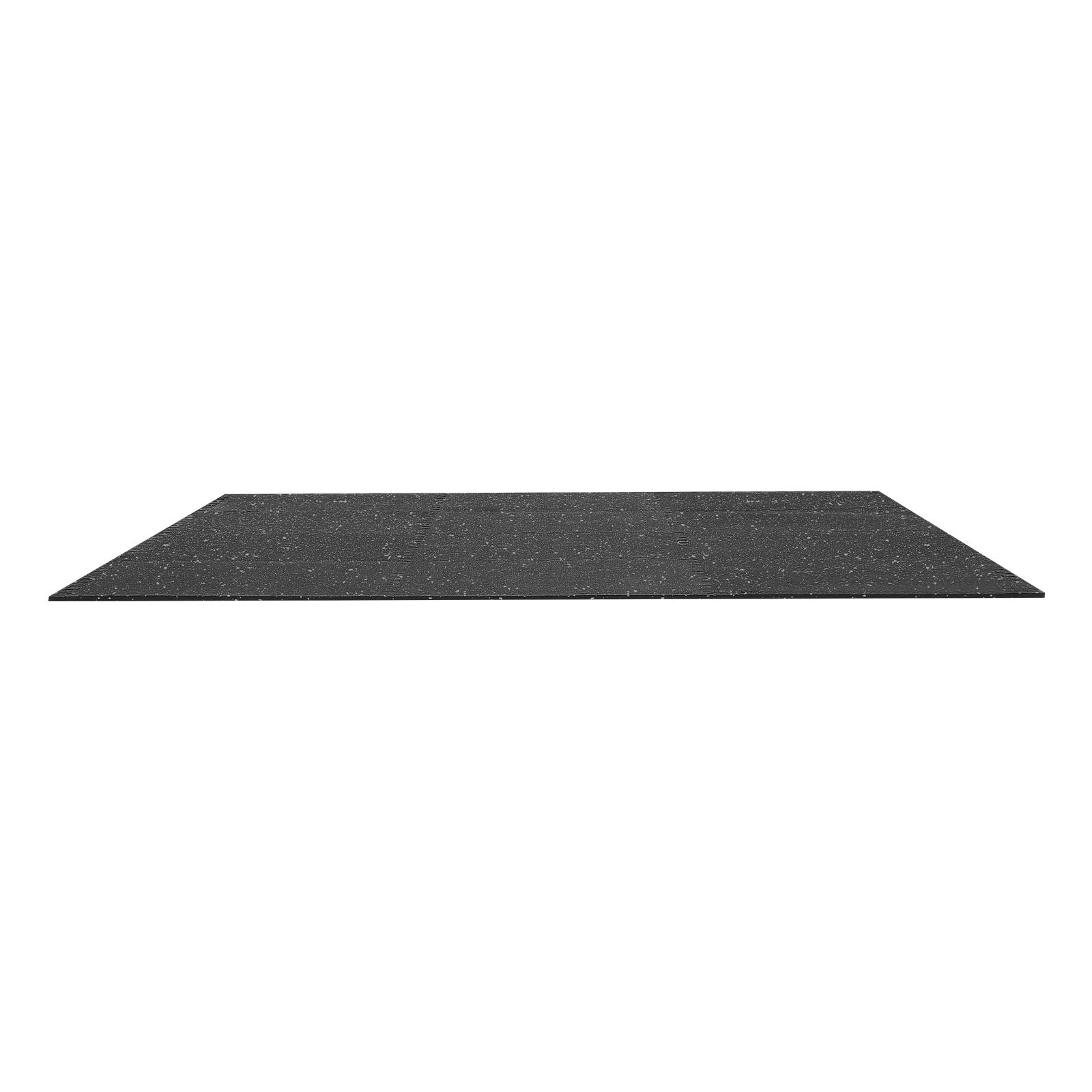 VEVOR 12 x Puzzle Mat Mat ochronna na podłogę 61 x 61 x 10 cm, mata z pianki EVA o wysokiej gęstości, mata fitness z możliwością łączenia, mata gimnastyczna, mata sportowa, mata treningowa (czarna) z szarymi kropkami