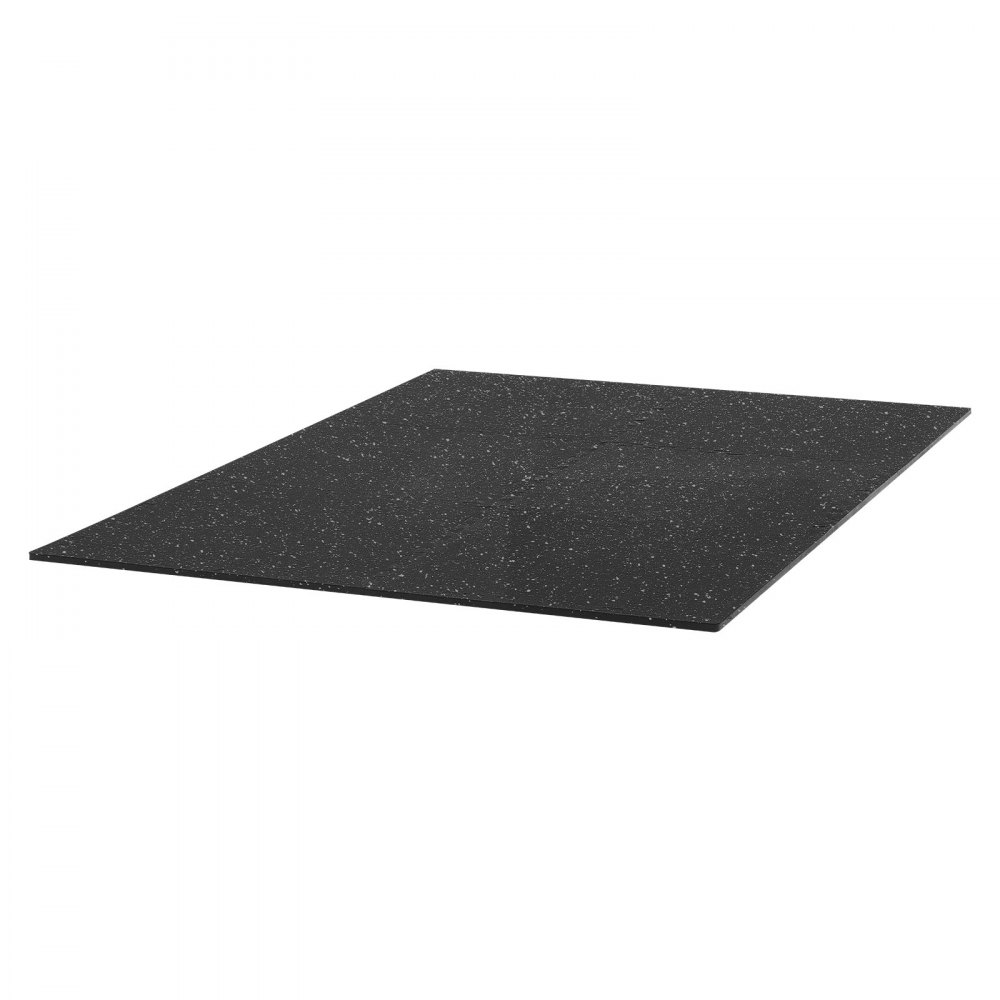VEVOR 6 x Puzzle Mat Mat ochronna na podłogę 610 x 610 x 14 mm, mata z pianki EVA o wysokiej gęstości, mata fitness z możliwością łączenia, mata gimnastyczna, mata sportowa, mata treningowa (czarna) z szarymi kropkami