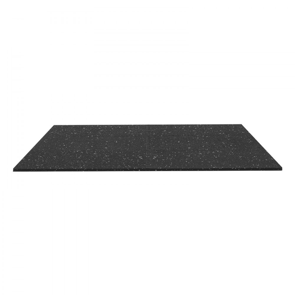 VEVOR 6 x Puzzle Mat Mat ochronna na podłogę 610 x 610 x 14 mm, mata z pianki EVA o wysokiej gęstości, mata fitness z możliwością łączenia, mata gimnastyczna, mata sportowa, mata treningowa (czarna) z szarymi kropkami