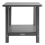 VEVOR Outdoor Side Table, 450W x 380D x 440H mm, Double Layer HDPE Outside End Table for Easy Maintenance, Withstand Harsh Weather, Fit for Patio, Pool, Beach, Porch, Indoor, Backyard, Grey