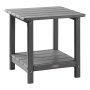 VEVOR Outdoor Side Table, 450W x 380D x 440H mm, Double Layer HDPE Outside End Table for Easy Maintenance, Withstand Harsh Weather, Fit for Patio, Pool, Beach, Porch, Indoor, Backyard, Grey
