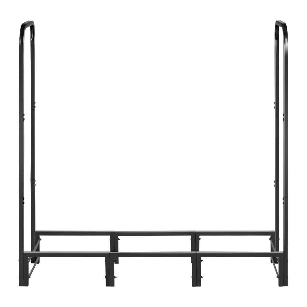 Metalowy stojak na drewno opałowe VEVOR, 122 x 32 x 118 cm, schowek na drewno opałowe, maks. ładowność 181 kg, stojak na drewno opałowe, przechowywanie drewna opałowego, pomoc w układaniu na werandach, tarasach i w ogrodach