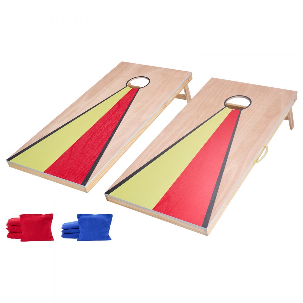 Zestaw do gry w cornhole VEVOR (1255 x 600 x 302 mm) Plansze do gry w cornhole, przenośna plansza do rzucania z litego drewna, gra w cornhole dla dorosłych, w zestawie 8 woreczków z uchwytem, ​​do ogrodu i na podwórko